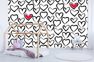 fototapeta wzor z serca