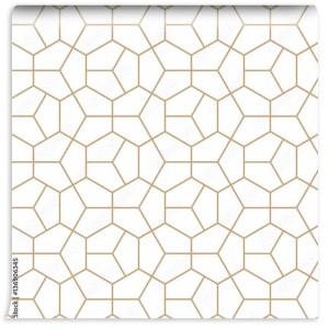 fototapeta abstrakcyjna geometria zloty wzor szesciokatny w stylu art