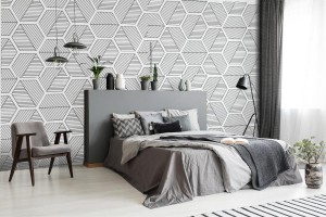fototapeta abstrakcyjna geometryczna czarno biala moda hipster