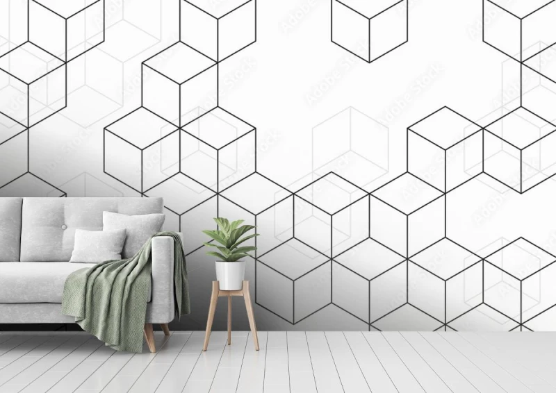 fototapeta abstrakcyjne tlo z przecinajaca sie geometria