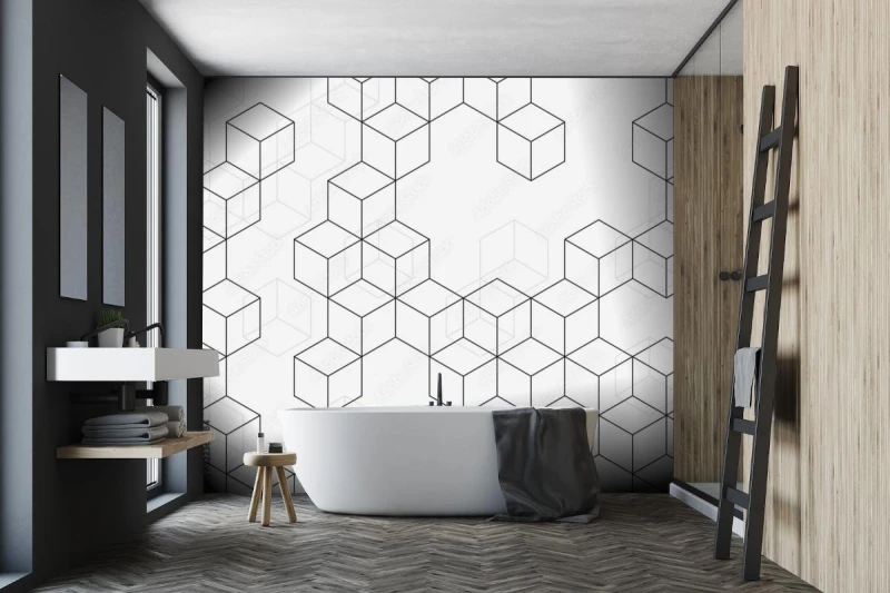fototapeta abstrakcyjne tlo z przecinajaca sie geometria