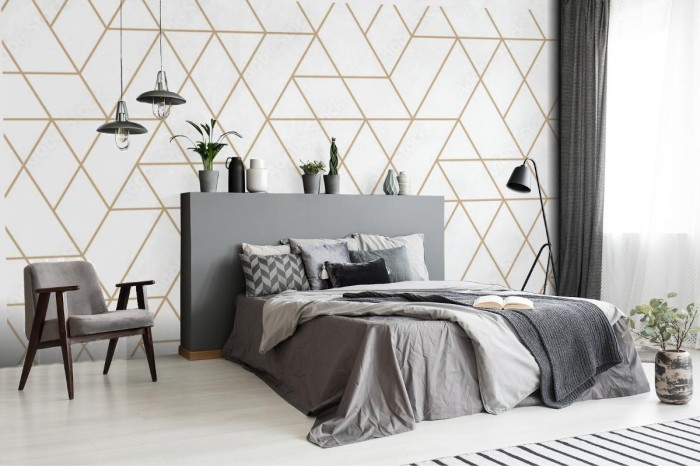 fototapeta abstrakcyjny bezszwowy geometryczny wzor minimalnej siatki