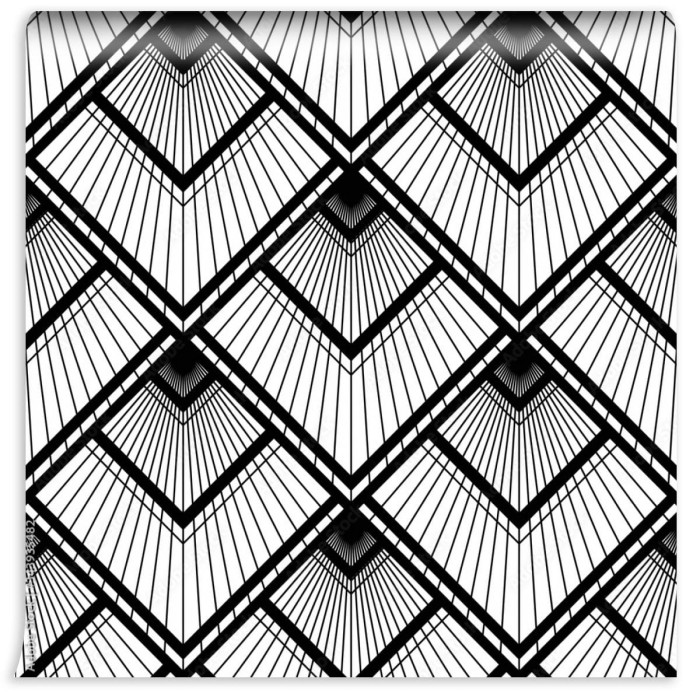 fototapeta art deco czarno biale
