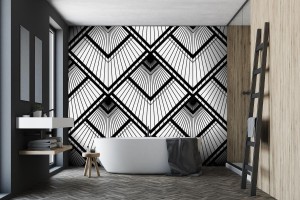 fototapeta art deco czarno biale