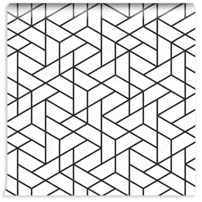 fototapeta geometryczne abstrakcyjne linie kostki bezszwowe wzor
