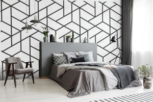 fototapeta geometryczne abstrakcyjne linie kostki bezszwowe wzor