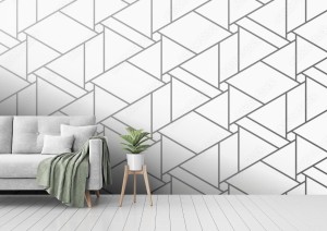 fototapeta geometryczny liniowy wzor wektorowy z trojkatem