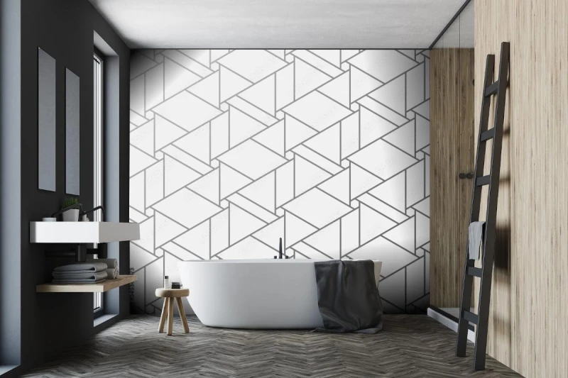 fototapeta geometryczny liniowy wzor wektorowy z trojkatem