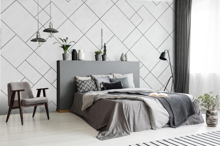 fototapeta geometryczny prosty czarno bialy wzor