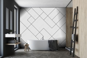 fototapeta geometryczny prosty czarno bialy wzor