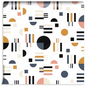 fototapeta geometryczny wektor wzor w stylu retro nowoczesne
