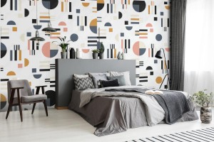 fototapeta geometryczny wektor wzor w stylu retro nowoczesne