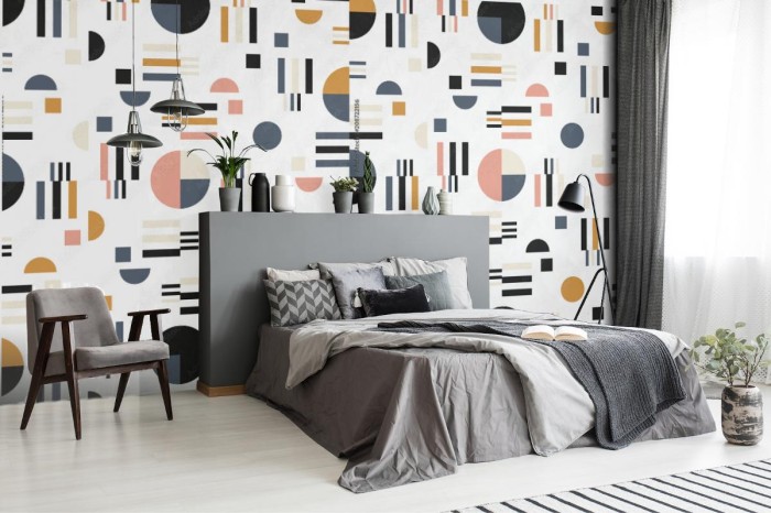 fototapeta geometryczny wektor wzor w stylu retro nowoczesne