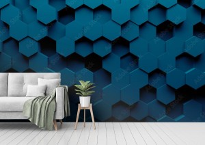 fototapeta streszczenie tlo geometrii szesciokata renderowania 3d