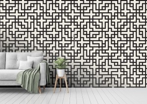 Tapeta mozaika linii, geometryczna nowoczesna