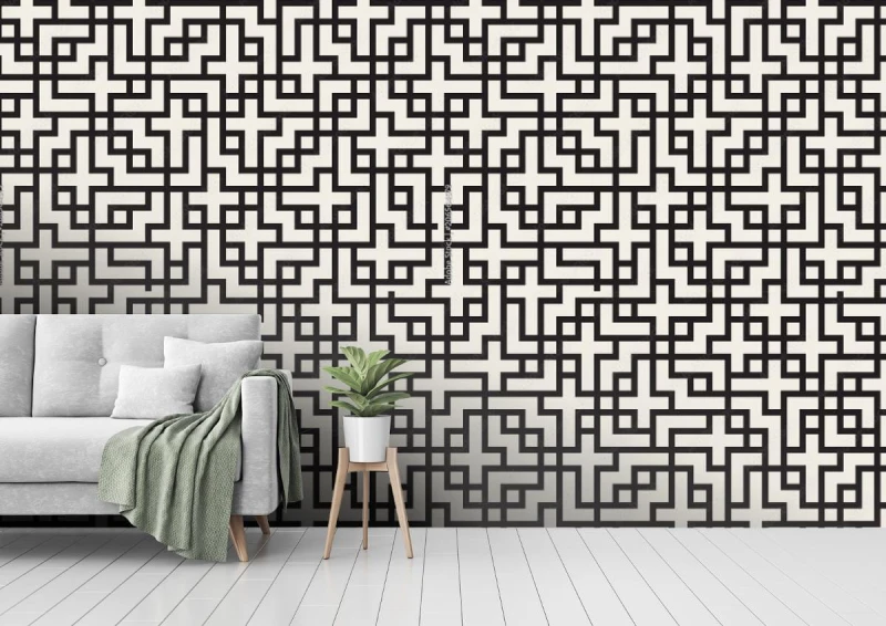 Tapeta mozaika linii, geometryczna nowoczesna