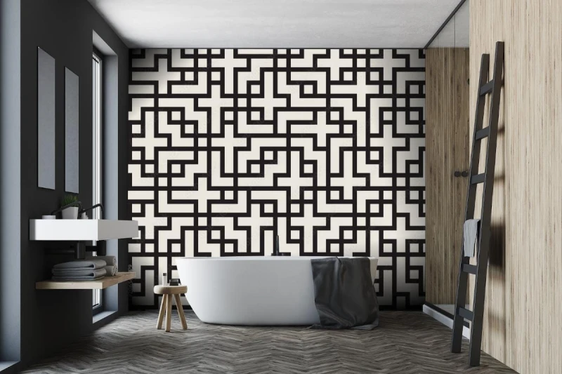 Tapeta mozaika linii, geometryczna nowoczesna