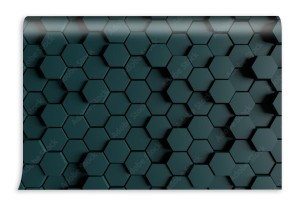 fototapeta zielony szesciokatny plaster miodu