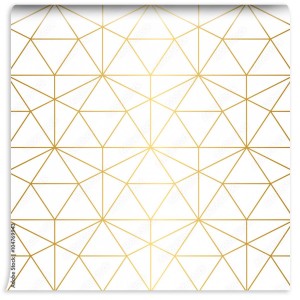 fototapeta zlote trojkaty w stylu geometrycznym