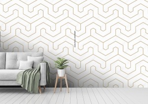 fototapeta geometryczny wzor imitacja zlotego