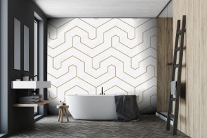 fototapeta geometryczny wzor imitacja zlotego
