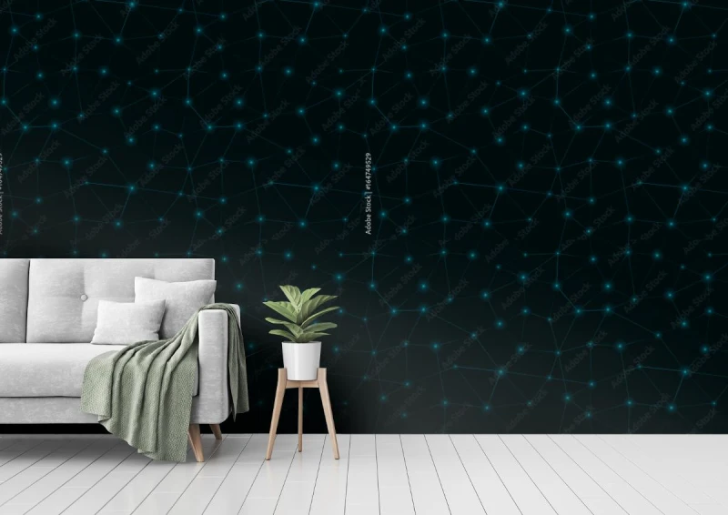 Tapeta abstrakcyjna geometryczne kropki i linie wzór
