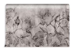 fototapeta bialo czarne roze vintage retro beton