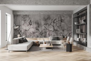 fototapeta bialo czarne roze vintage retro beton