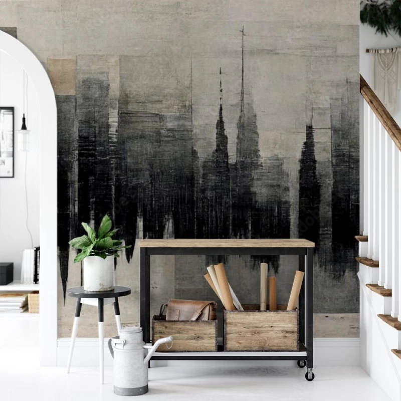 fototapeta czarny mural