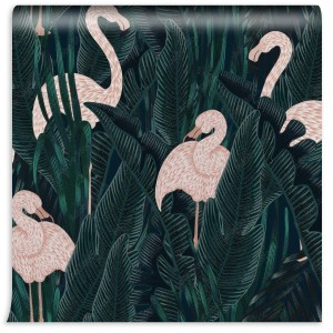 fototapeta flamingi w lisciach