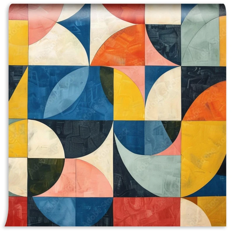 fototapeta geometryczne wzory bauhaus
