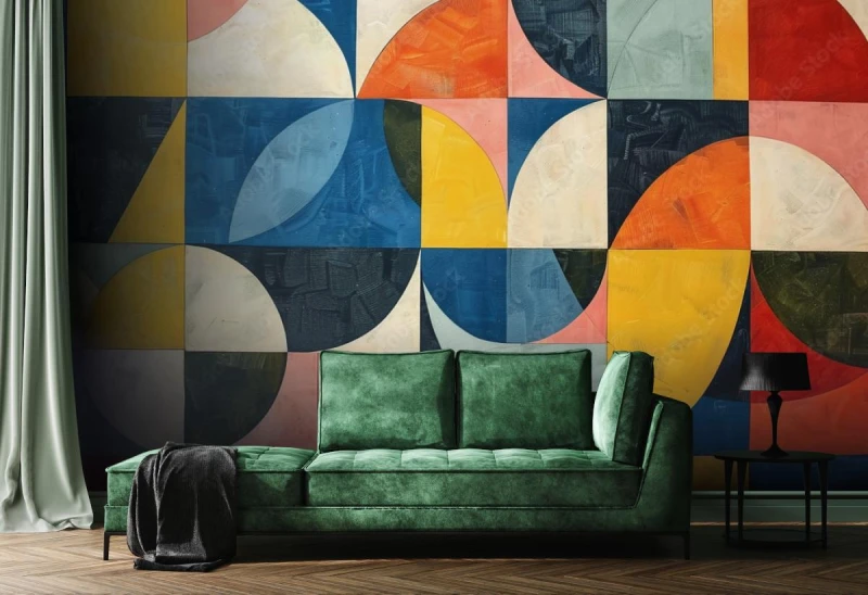 fototapeta geometryczne wzory bauhaus