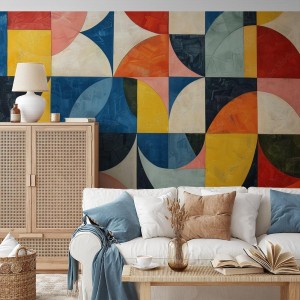 fototapeta geometryczne wzory bauhaus