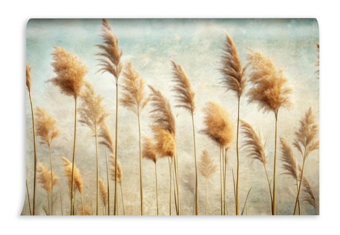 fototapeta trawy na wietrze w stylu boho