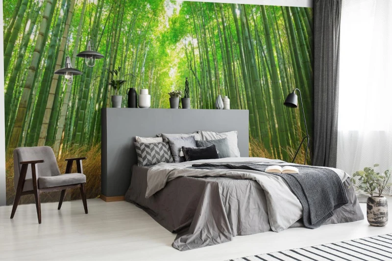 fototapeta arashiyama bambusowy las w kyoto japonia