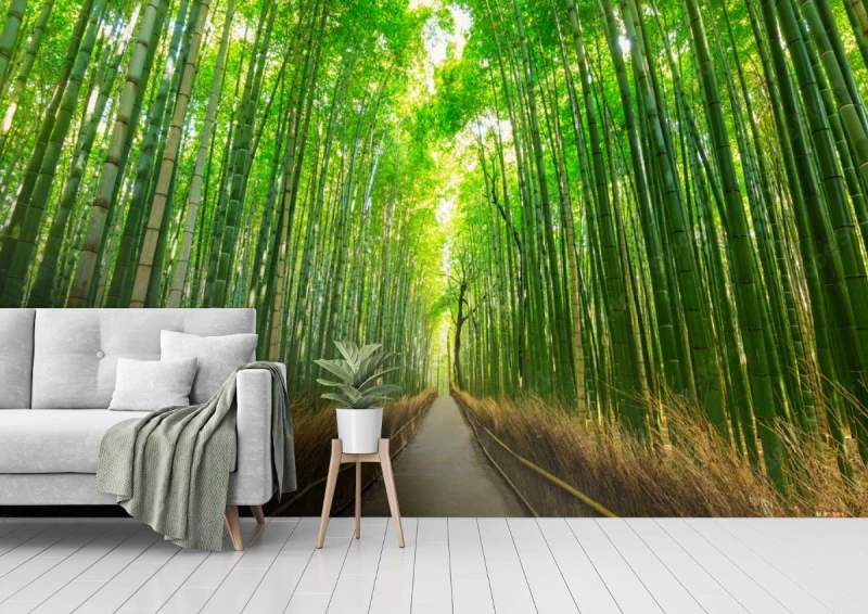 fototapeta arashiyama bambusowy las w kyoto japonia