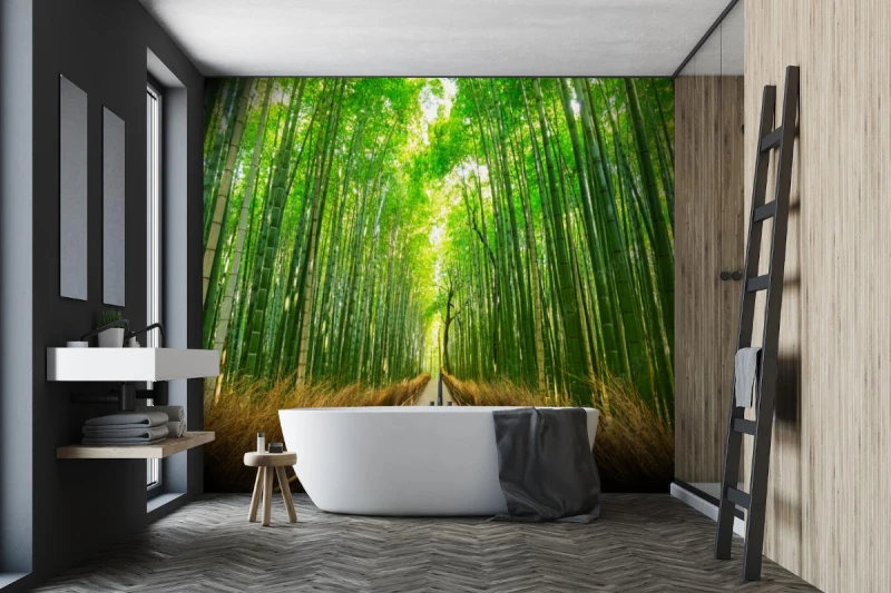 fototapeta arashiyama bambusowy las w kyoto japonia