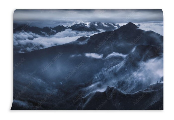 fototapeta krajobraz gorski w mistycznej atmosferze