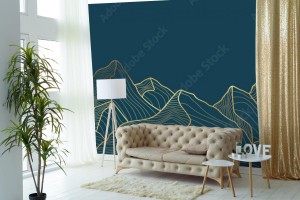 fototapeta morska zielen geometryczne gory