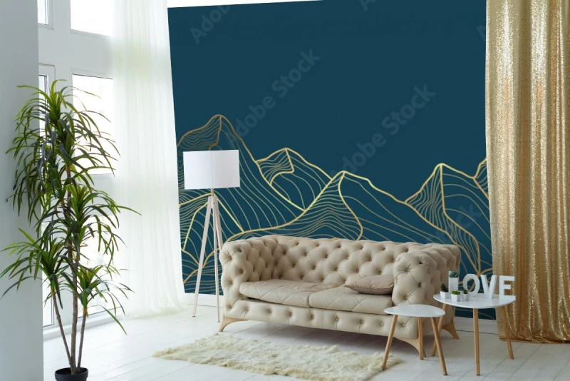 fototapeta morska zielen geometryczne gory