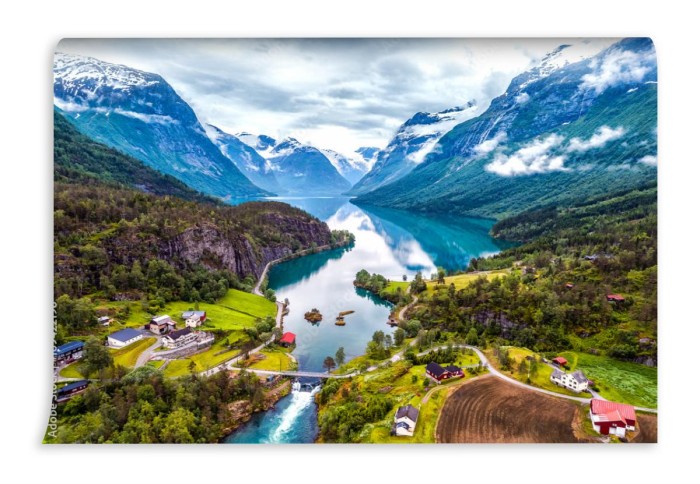 fototapeta piekna fotografia lotnicza w norwegii