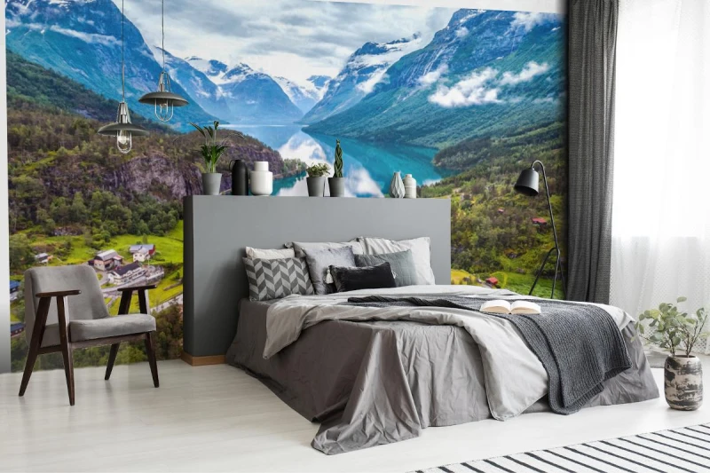 fototapeta piekna fotografia lotnicza w norwegii