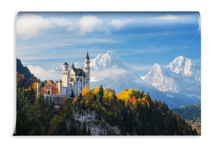 fototapeta slawny neuschwanstein kasztel z scenicznym gora k