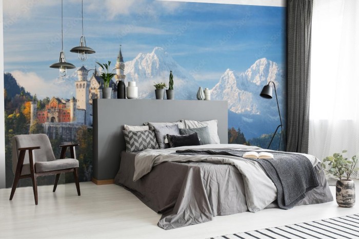 fototapeta slawny neuschwanstein kasztel z scenicznym gora k