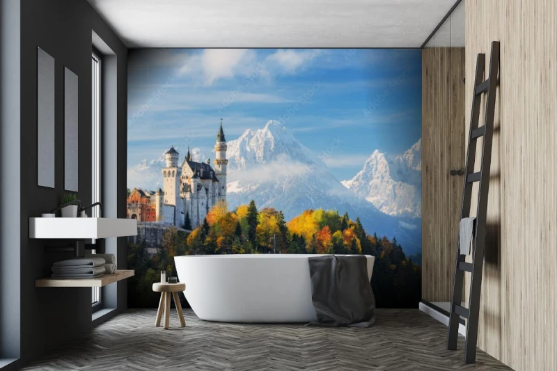 fototapeta slawny neuschwanstein kasztel z scenicznym gora k