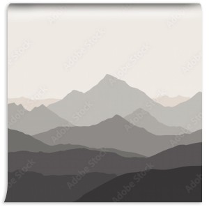 fototapeta szaro bezowe gory ilustracja