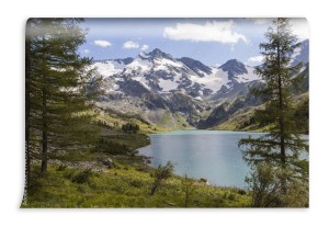 fototapeta jezioro w gorach