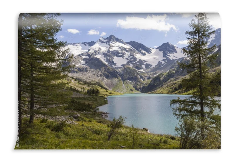 fototapeta jezioro w gorach
