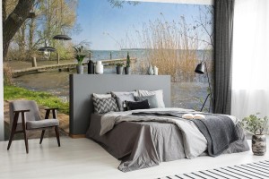 fototapeta lakeshore on muritz in robel pojezierze m