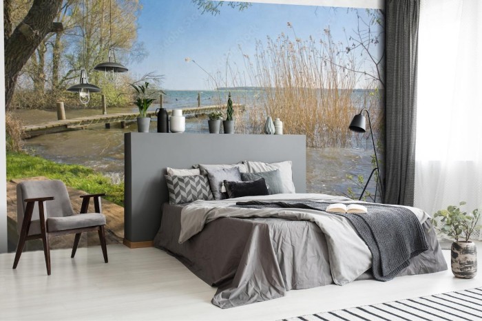 fototapeta lakeshore on muritz in robel pojezierze m